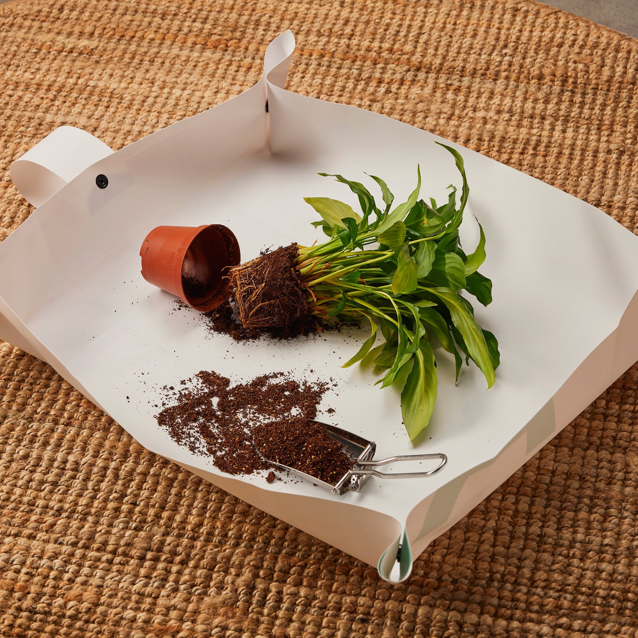 Upcycled Canvas Potting Mat
