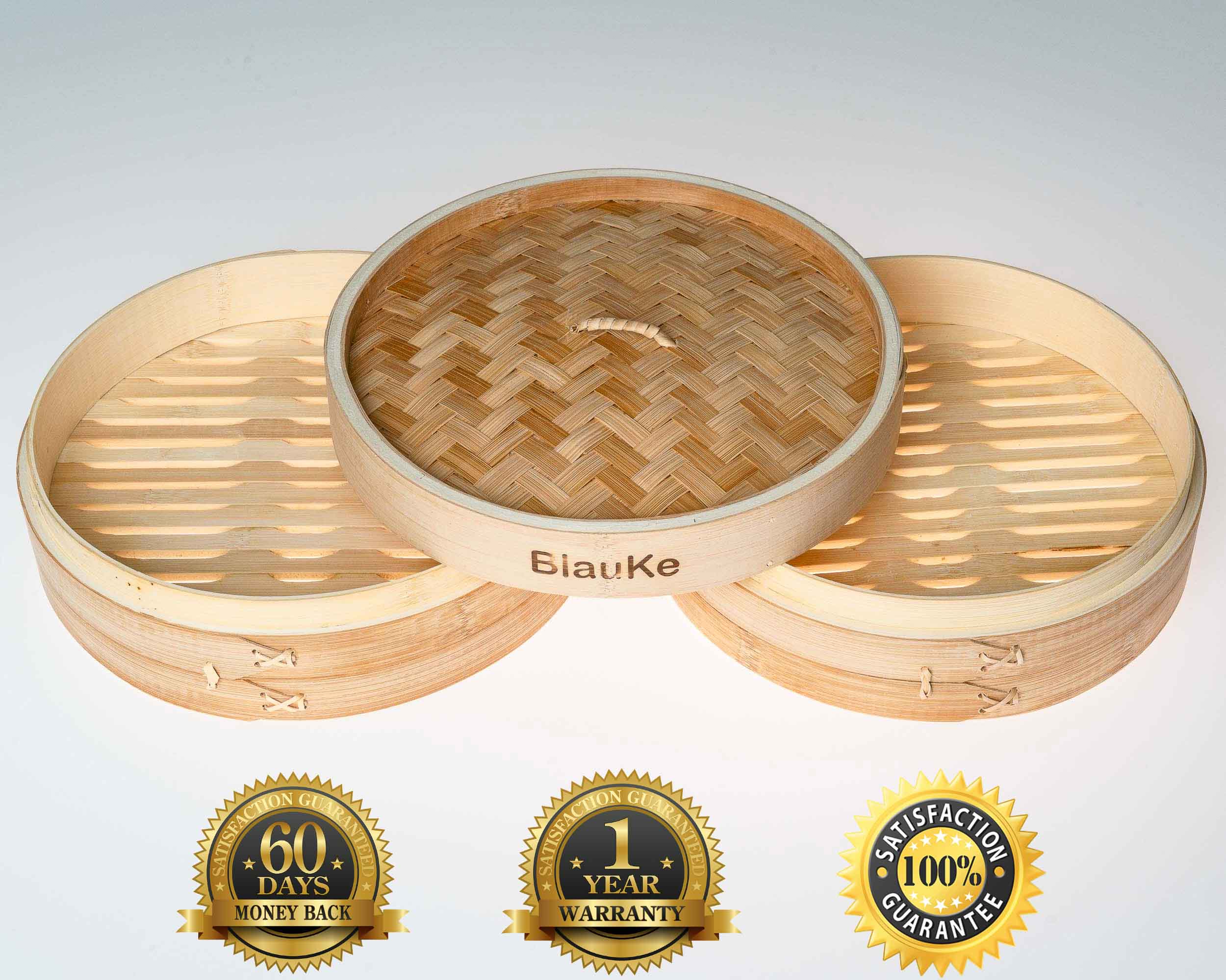 2-Tier Bamboo Steamer Basket