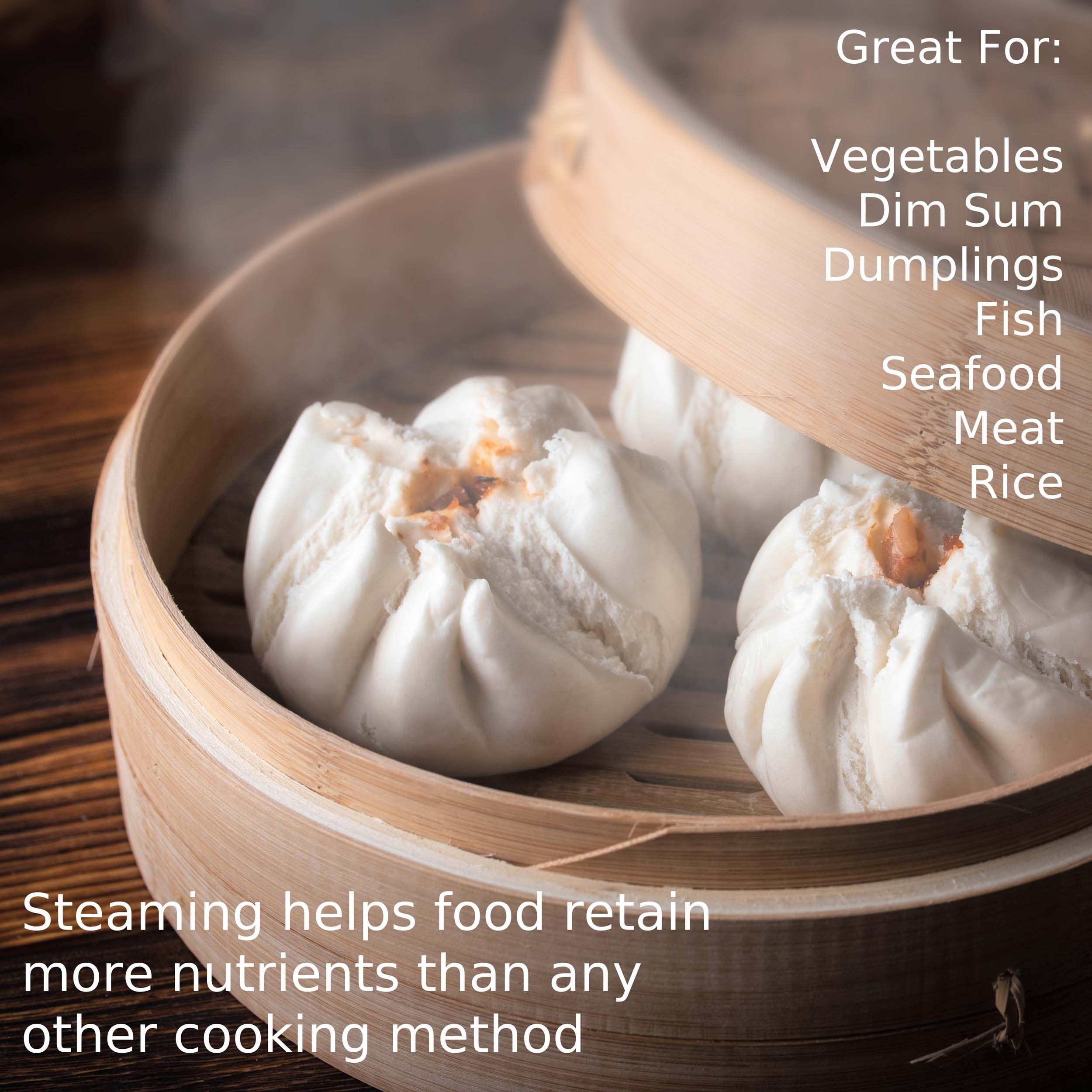 2-Tier Bamboo Steamer Basket