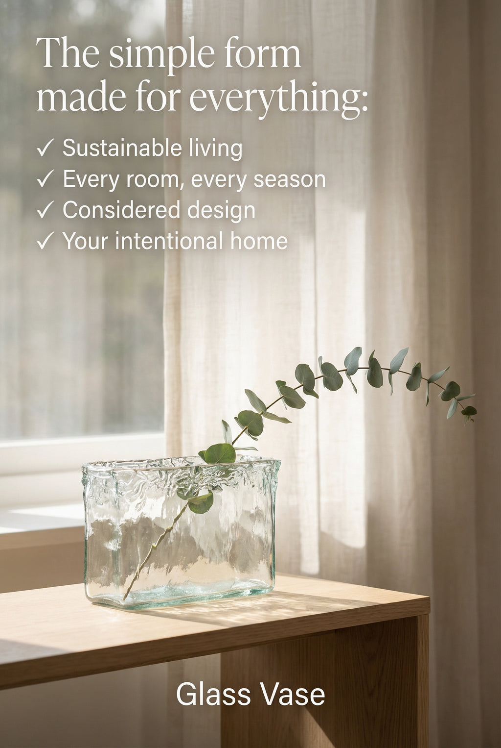 Handmade Eco-Friendly Glass Vase